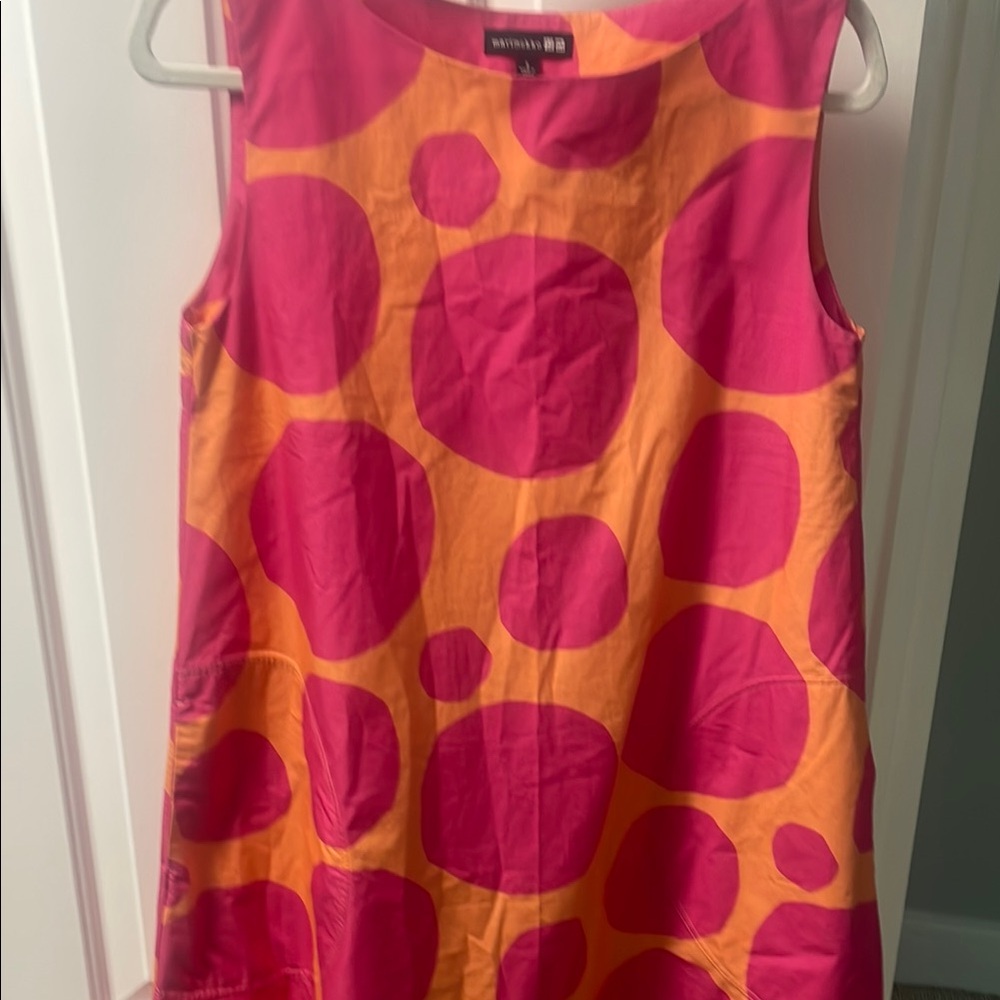 Marimekko Orange Pink Mini Sundress